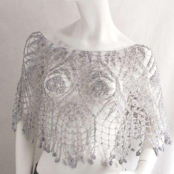 💗Cape, Poncho, Lace, Cover up, Handmade - Picture 3 of 4